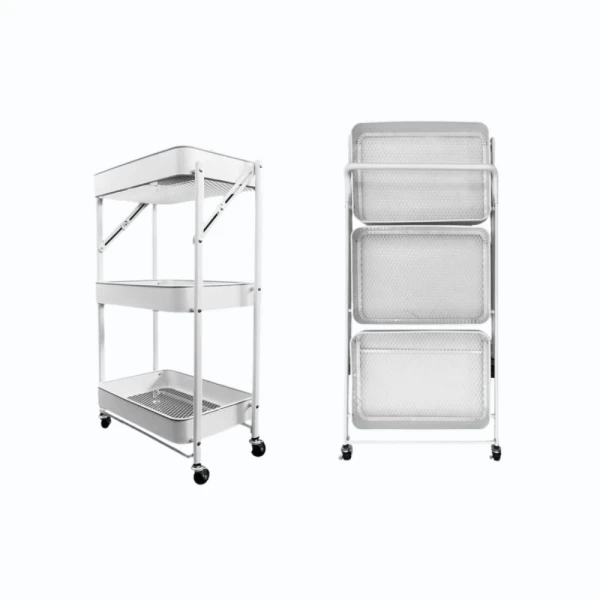 Wózek mobilny na kółkach regał składany 3 półki