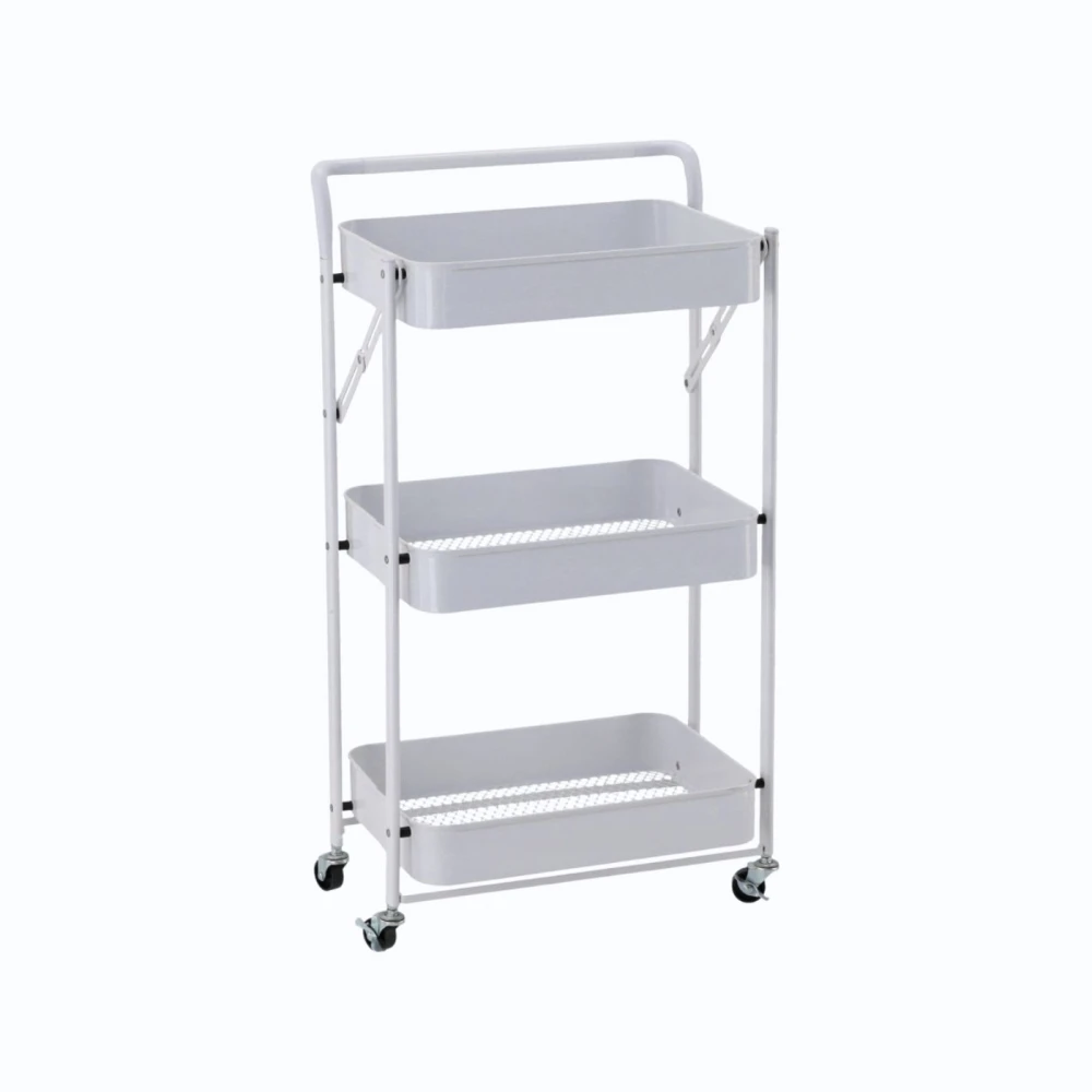 Wózek mobilny na kółkach regał składany 3 półki