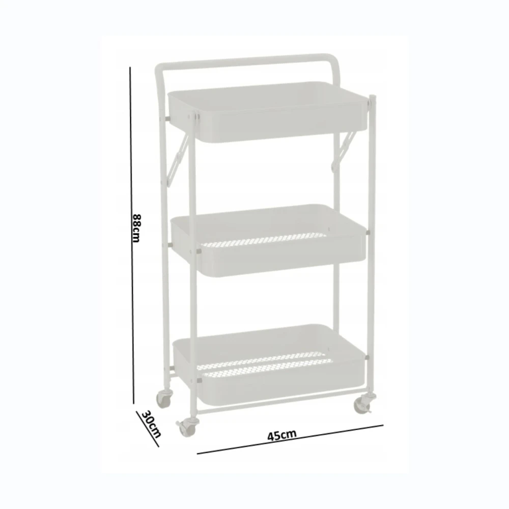 Półka łazienkowa kuchenna szafka na kółkach regał wóz