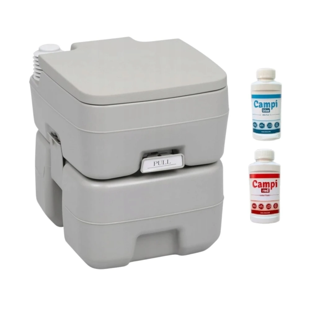 Toaleta Turystyczna Przenośna z Płynami Dezynfekującymi 2