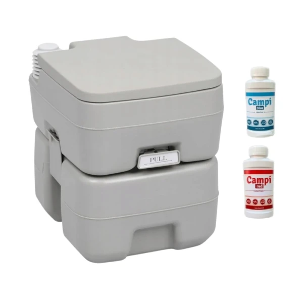 Toaleta Turystyczna Przenośna z Płynami Dezynfekującymi 2