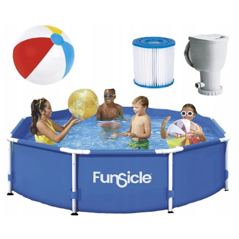 Basen Stelażowy Ogrodowy Limited 244 x 76 cm z Pompą i Ski