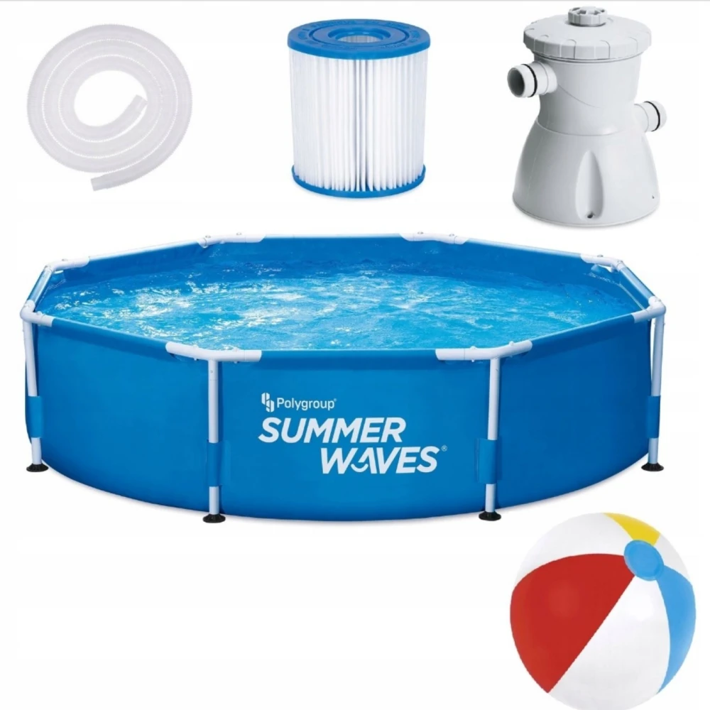 Basen Stelażowy Ogrodowy Limited 244 x 76 cm z Pompą i Ski