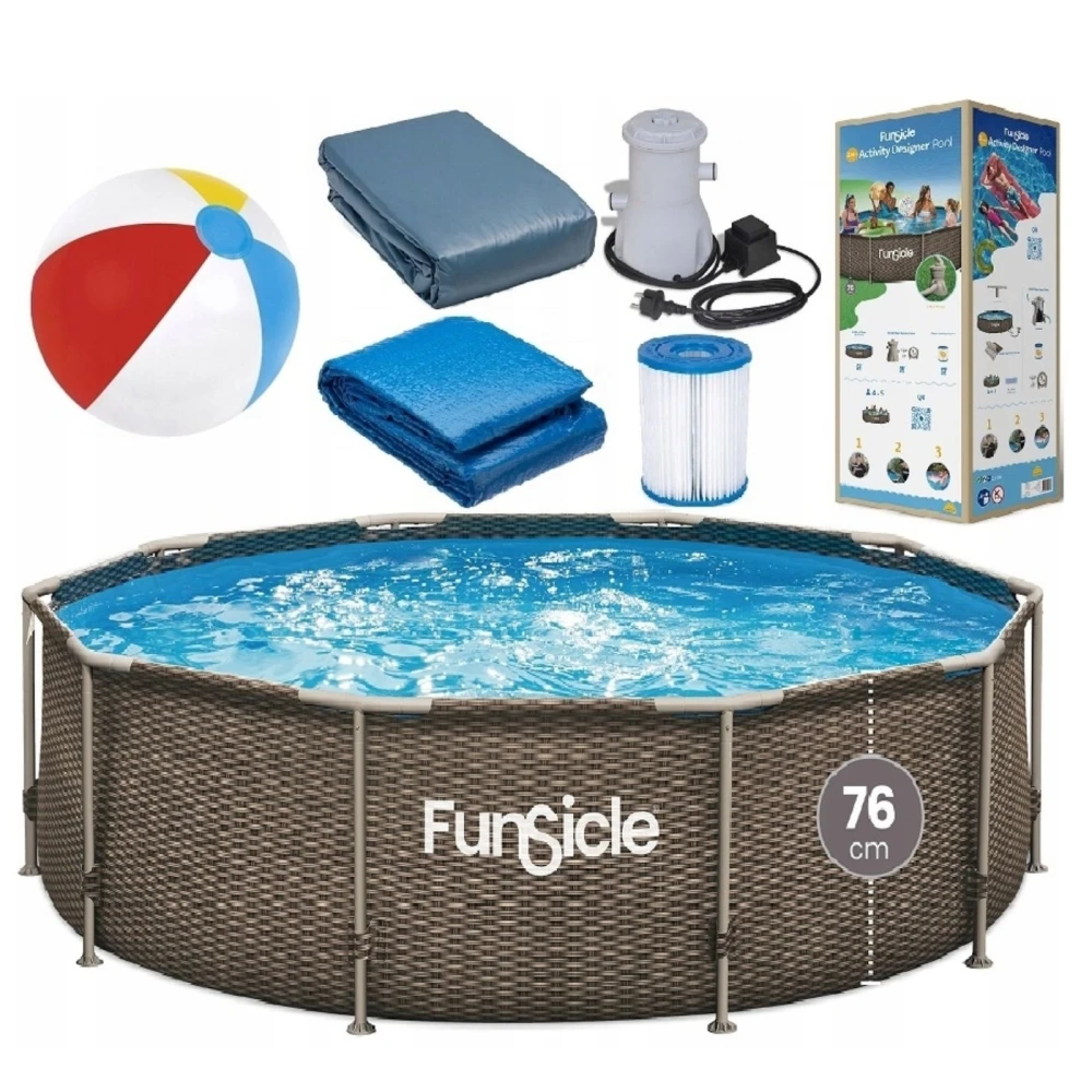 Basen Stelażowy Ogrodowy Okrągły Polygroup Limited 366 x 