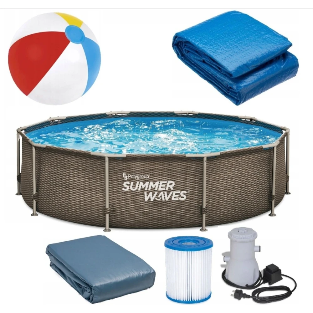 Basen Stelażowy Ogrodowy Okrągły Polygroup Limited 366 x 