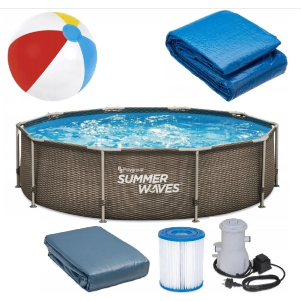 Basen Stelażowy Ogrodowy Okrągły Polygroup Limited 366 x 