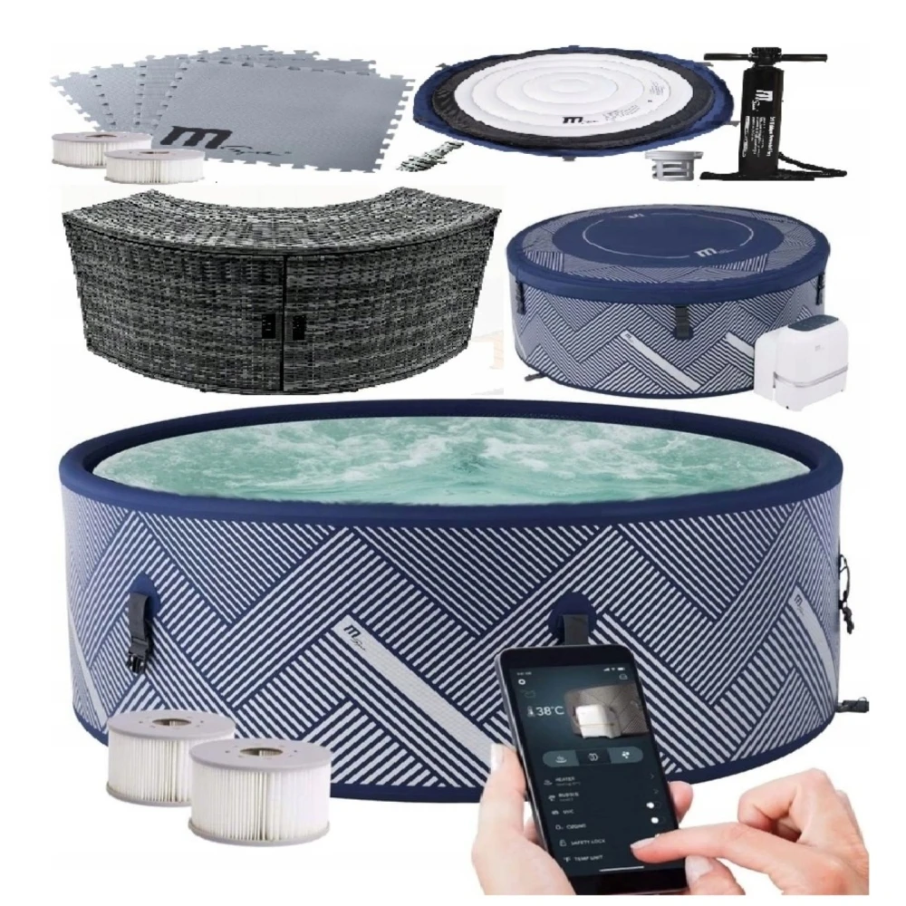 SPA Ogrodowe Naval 6-osobowe z Hydromasażem, Szafka, Genera