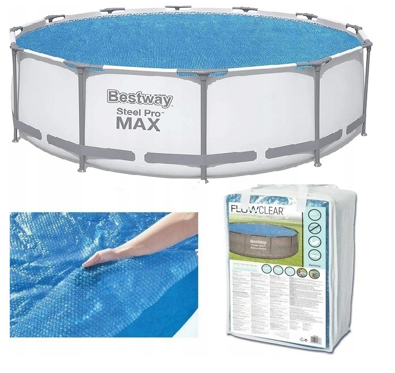 Pokrywa solarna do basenu stelażowego 457 cm Bestwa