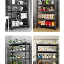 Regał metalowy magazynowy kuchenny łazienkowy na kółkach loft 175x40x40x cm