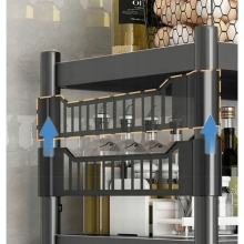 Regał metalowy magazynowy kuchenny łazienkowy na kółkach loft 175x40x40x cm