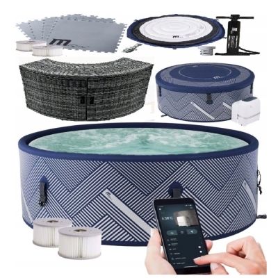 SPA Ogrodowe Naval 6-osobowe z Hydromasażem, Szafka, Generator Ozonu, WiFi – Model 2025