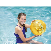 piłka plażowa pomarańczowa z brokatem 41cm